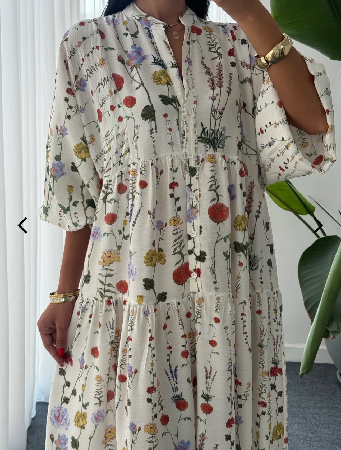 Robe longue “Jardin d’Été” – Imprimé floral champêtre