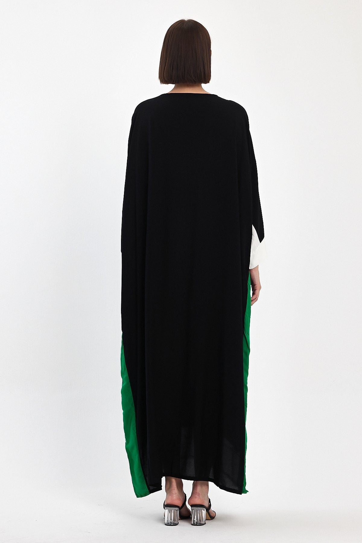 Robe longue oversize à motifs