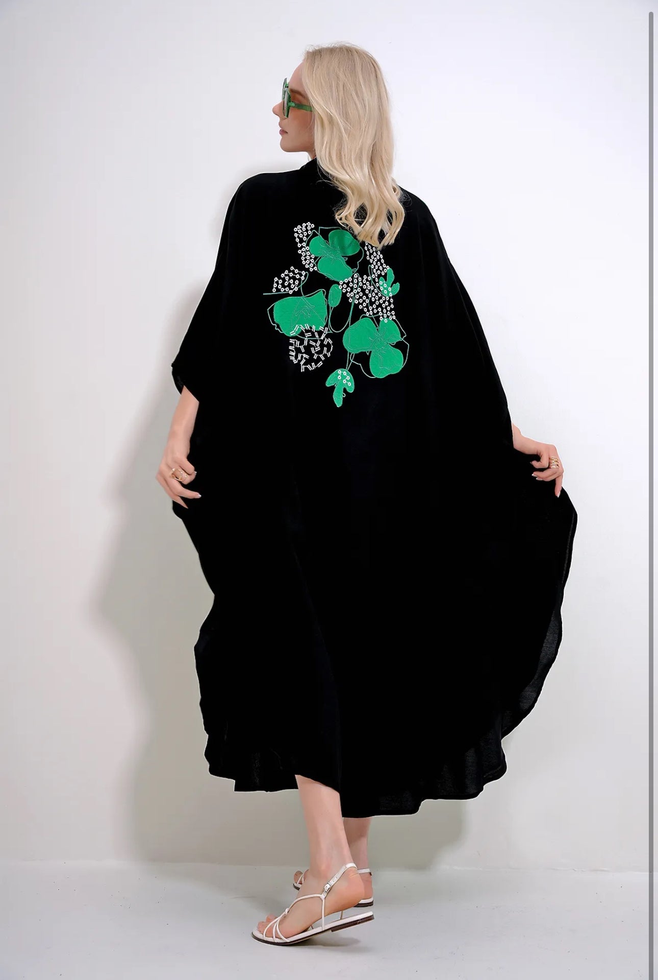 Robe Mandala Noire Vert