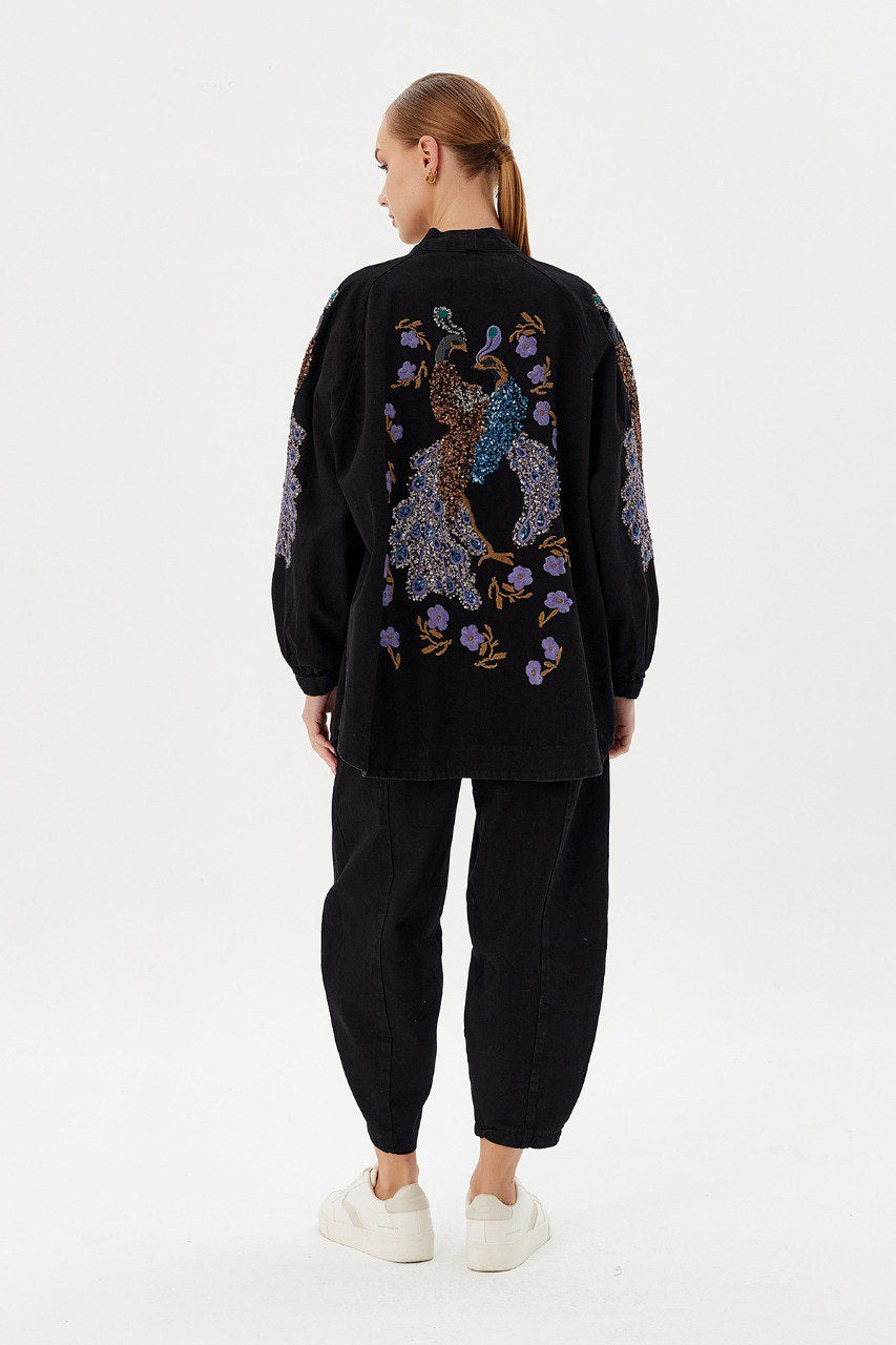 Kimono bohème à broderie