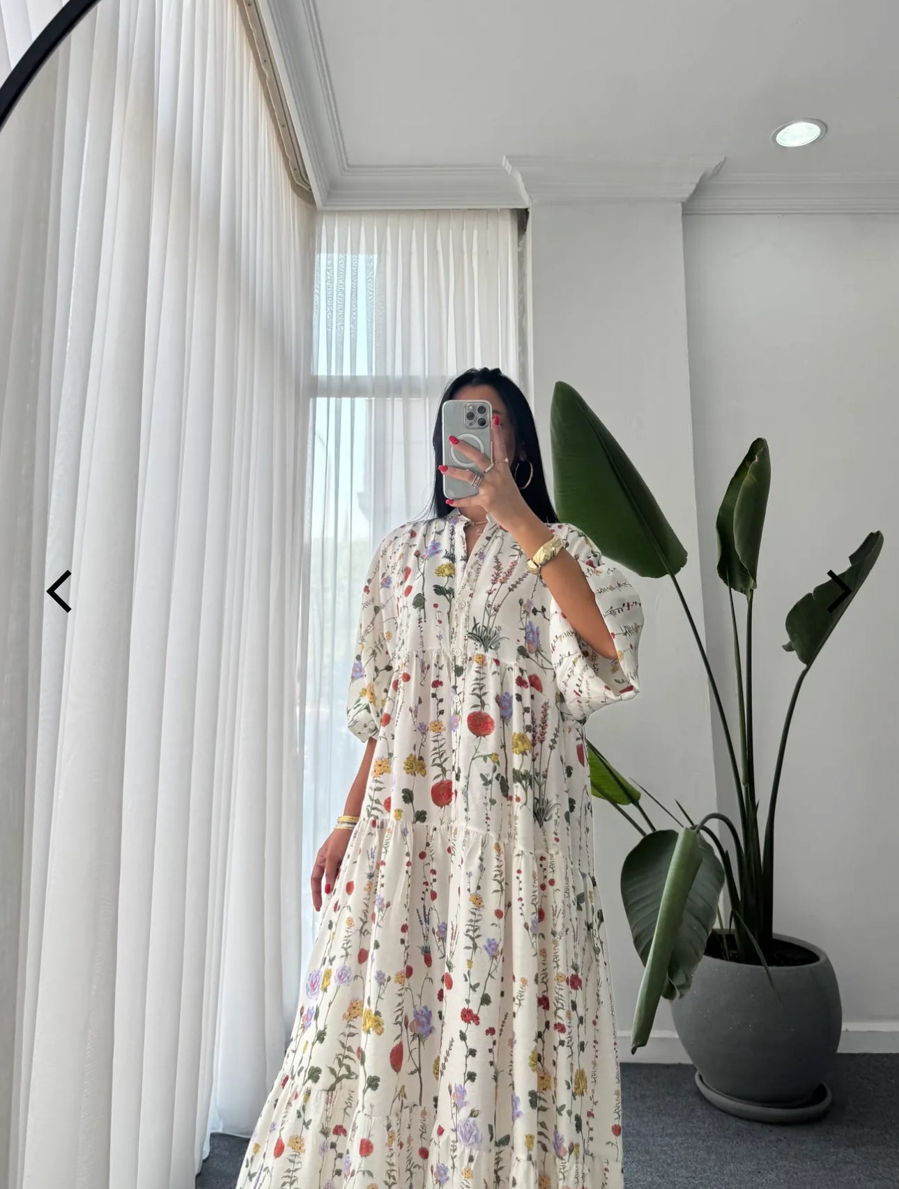 Robe longue “Jardin d’Été” – Imprimé floral champêtre