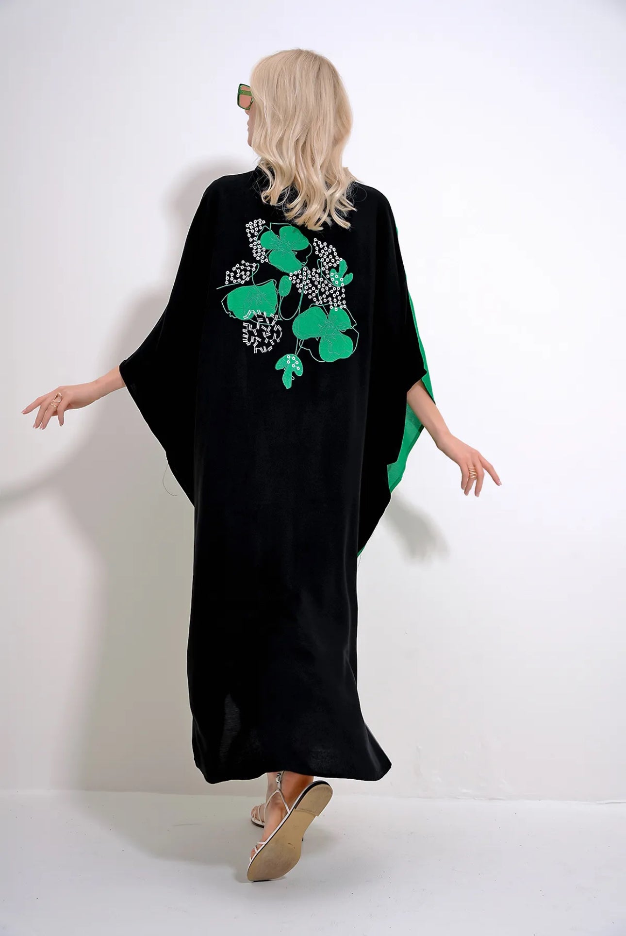 Robe Mandala Noire Vert