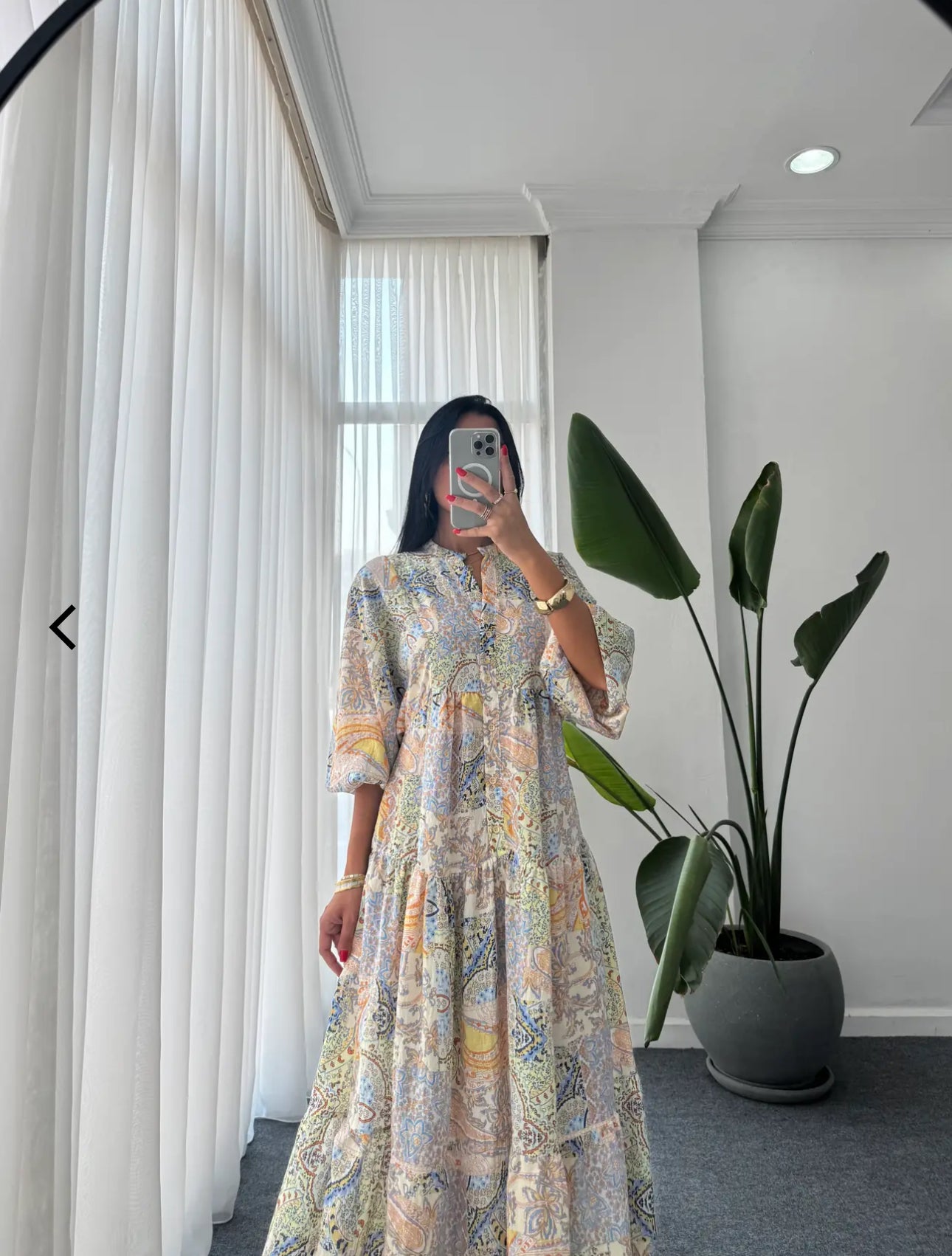Robe longue “Pastel Mosaic” – Imprimé bohème multicolore