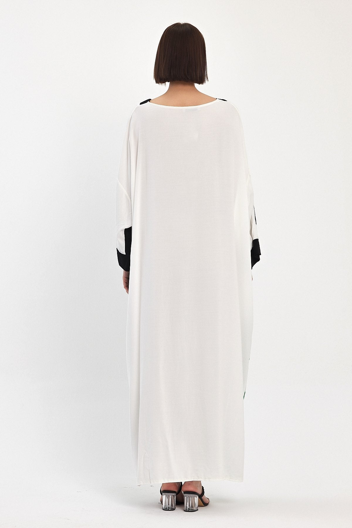 Robe longue oversize à motifs