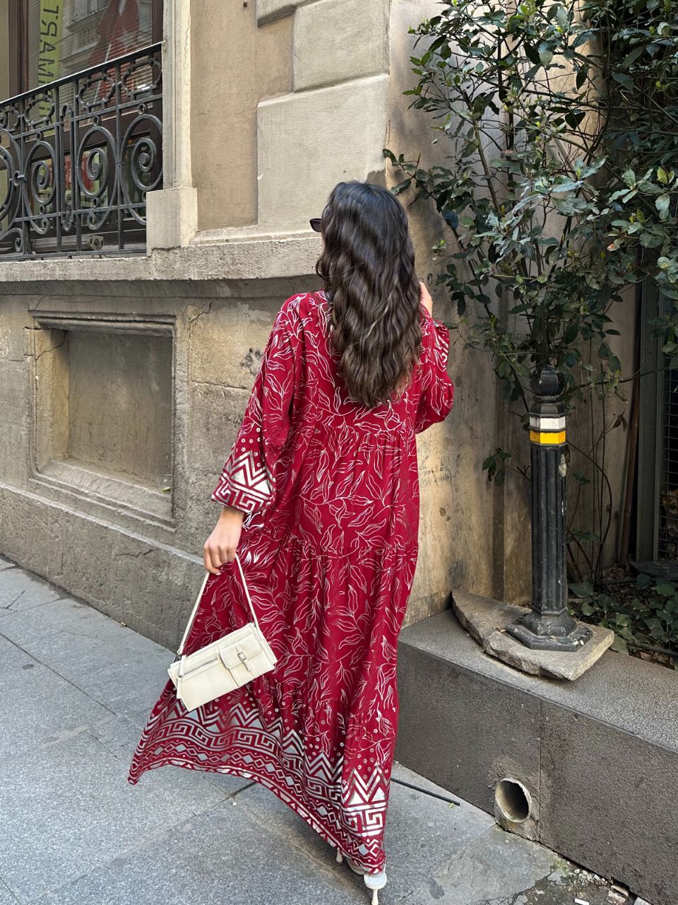 Robe longue bohème “Rouge Atlas”