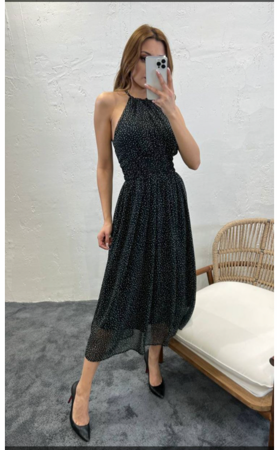 Robe longue Sans manches à motifs