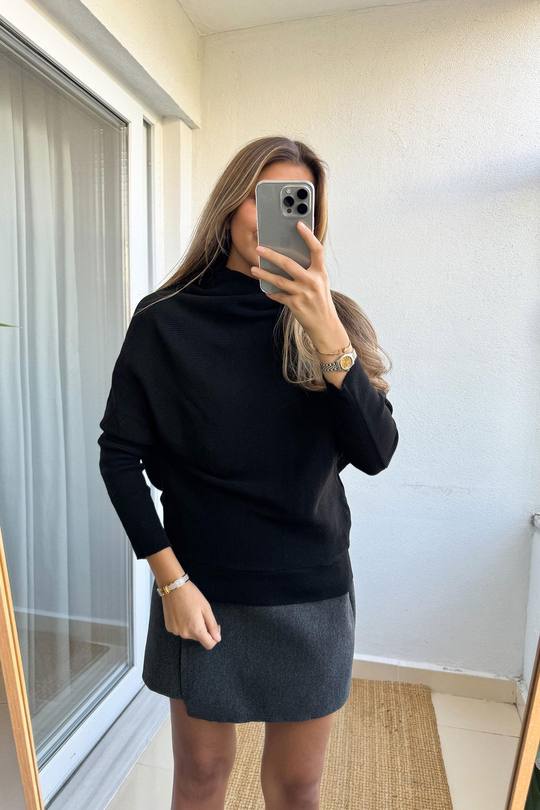 Pull en cotton noir