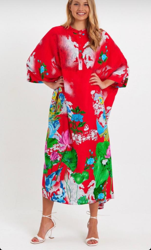 Robe longue oversize à fleurs d'été