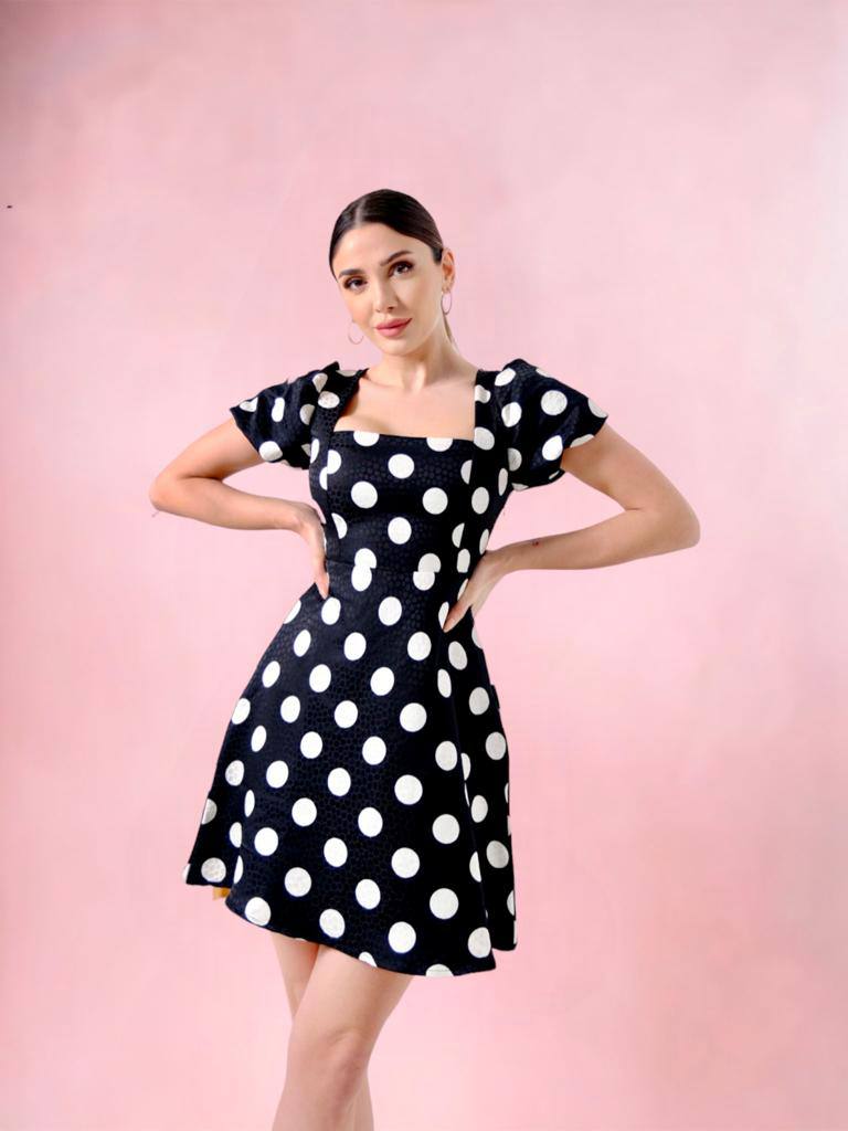 Robe courte à motifs