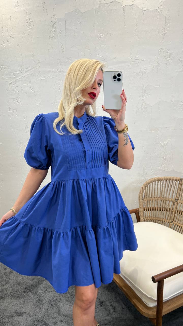Robe Bleu demi manche