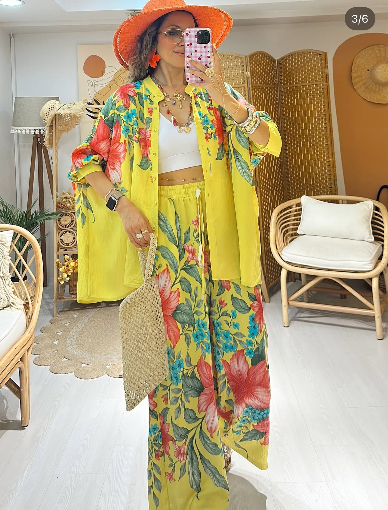 Ensemble “Tropic Vibes” – Chemise & pantalon fleuris