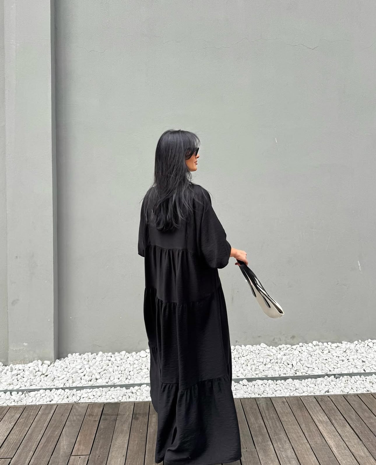 Robe Longue Bohème Noire – Édition Été