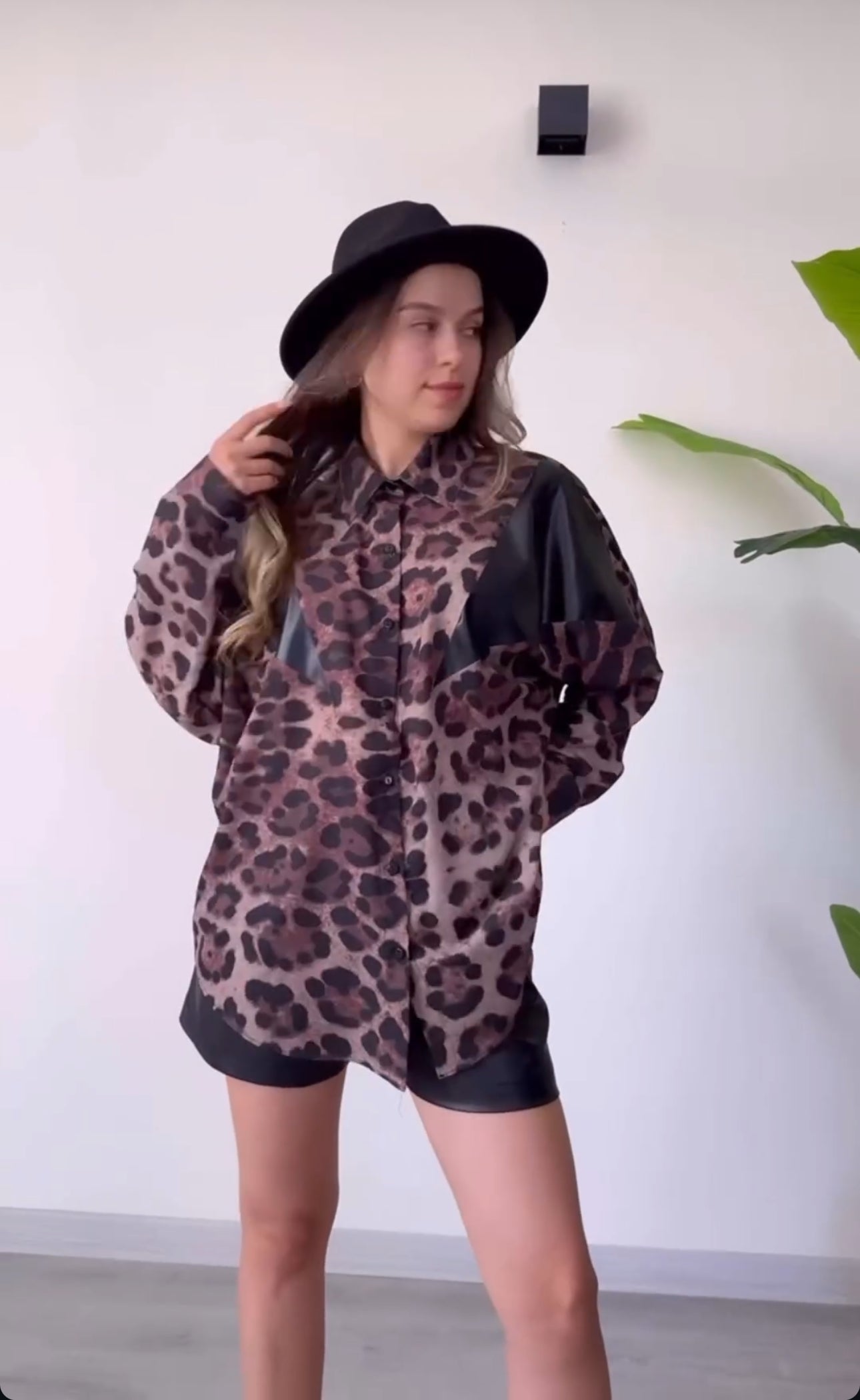 Chemise oversize à motifs imprimé