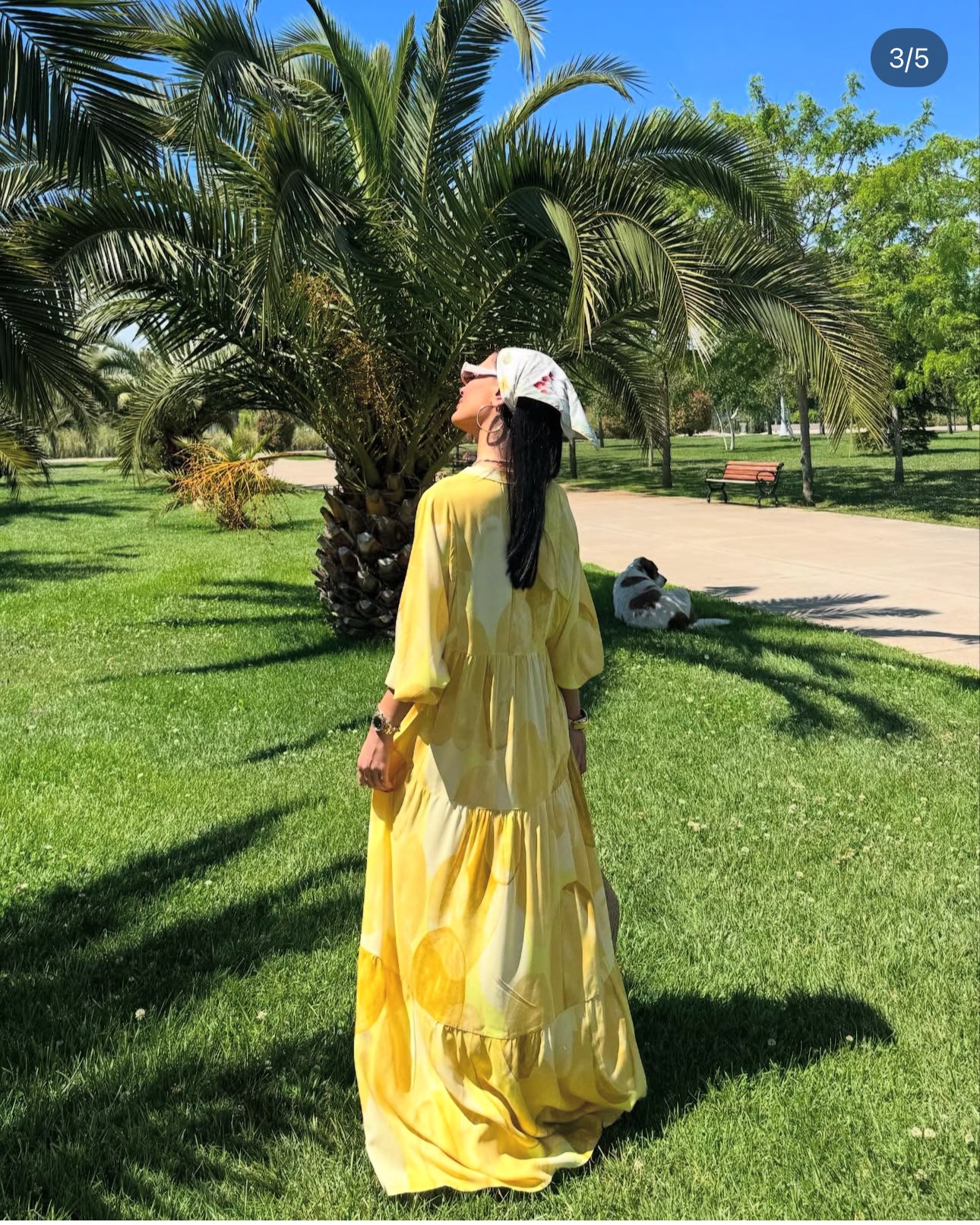 Robe longue “Sunlight Breeze” jaune citron