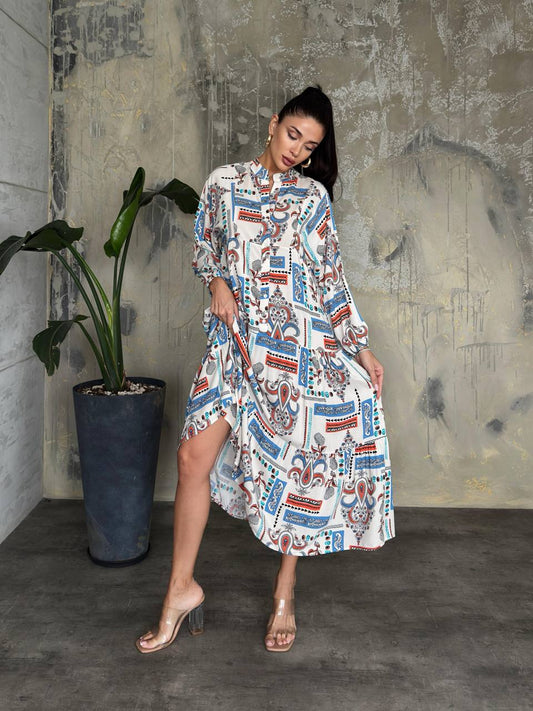 Robe Longue à motifs imprimés