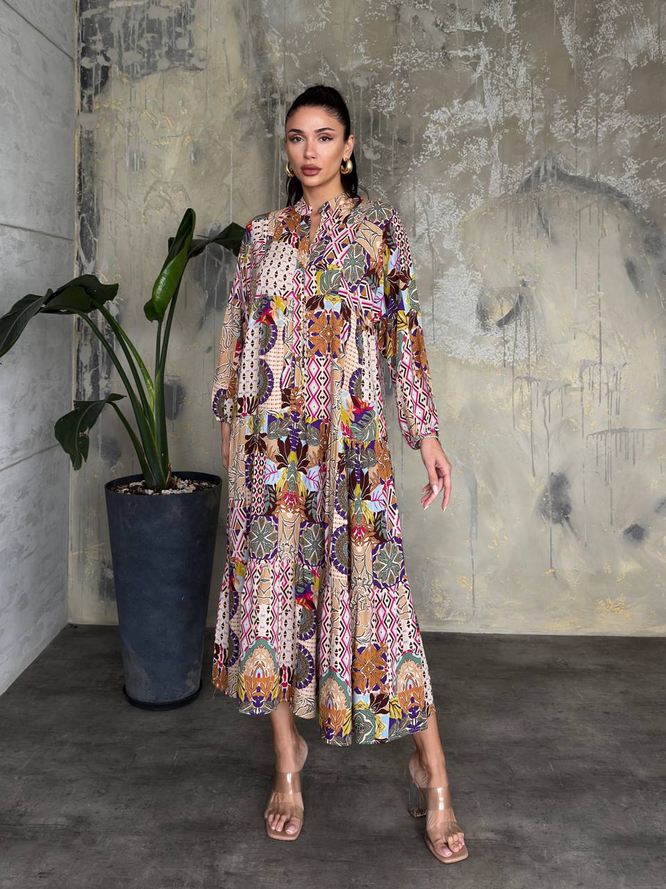 Robe Longue à motifs imprimés