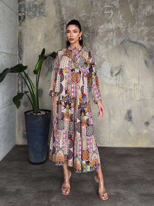 Robe Longue à motifs imprimés