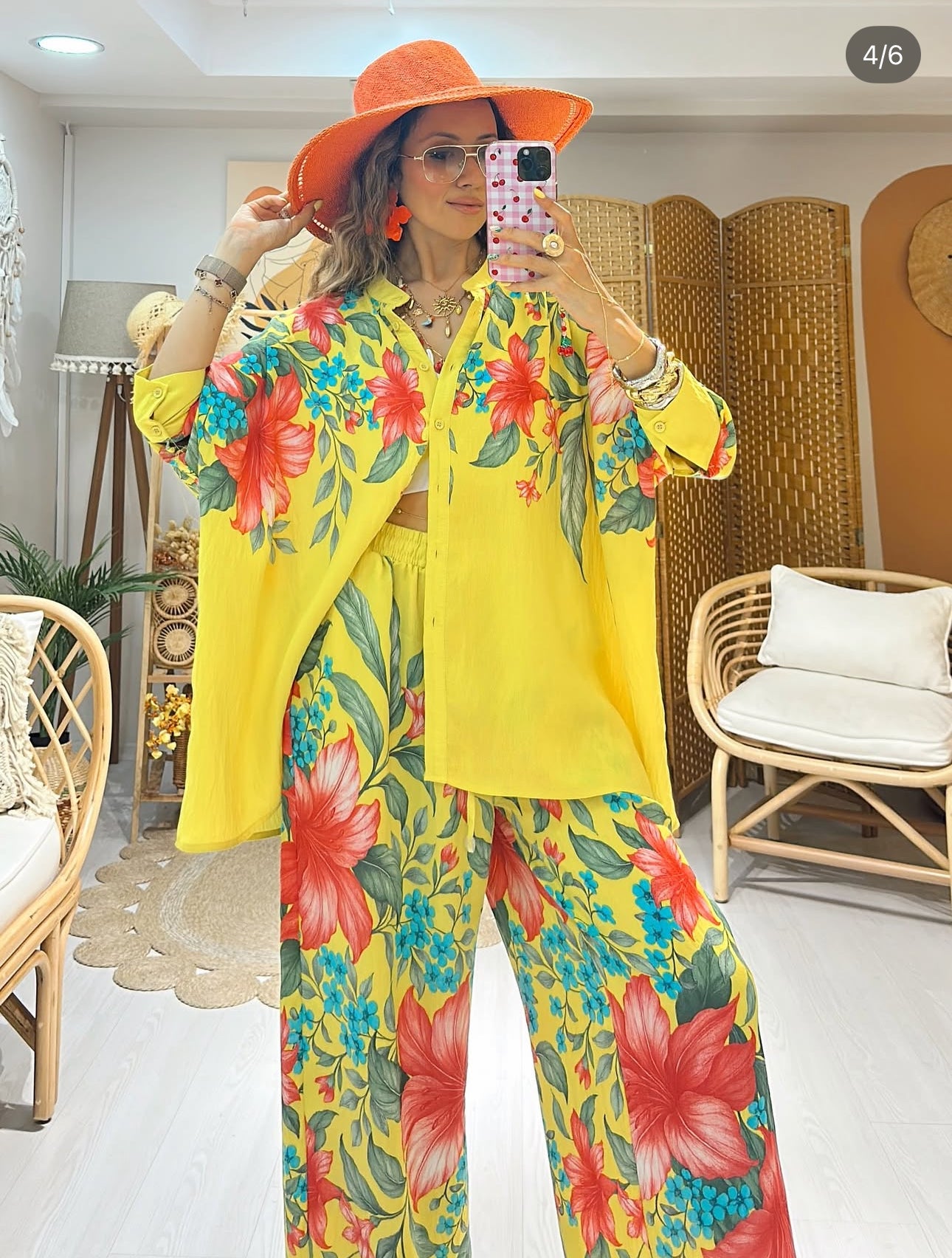 Ensemble “Tropic Vibes” – Chemise & pantalon fleuris