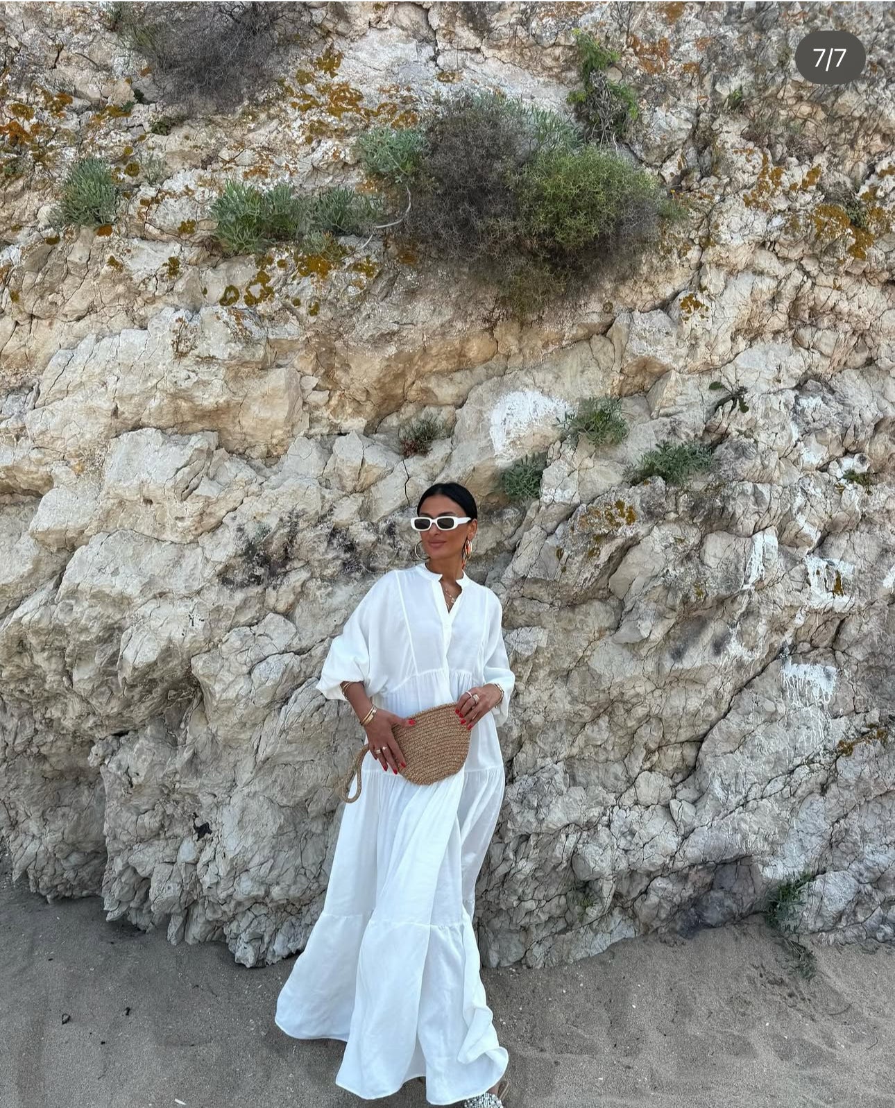 Robe “Blanche Pureté” – Longue fluide unie en coton aérien