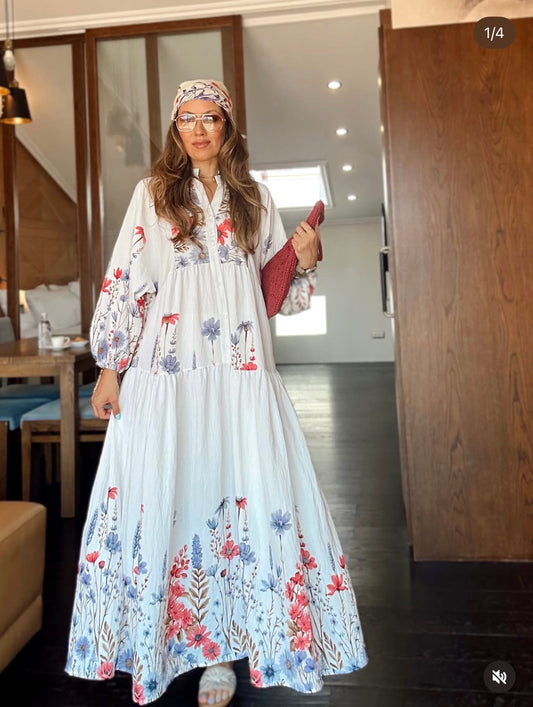 Robe Longue Fleurie