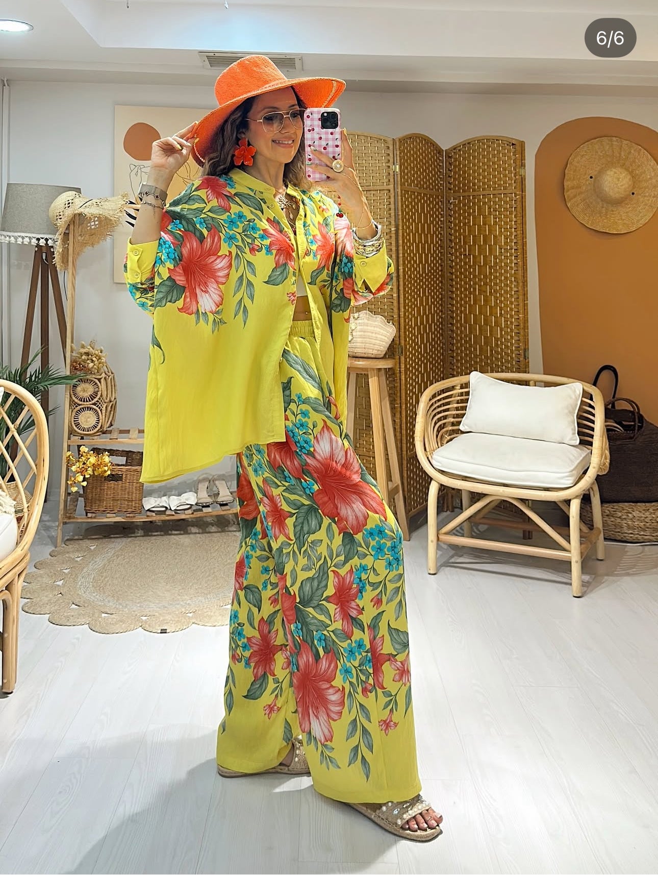 Ensemble “Tropic Vibes” – Chemise & pantalon fleuris