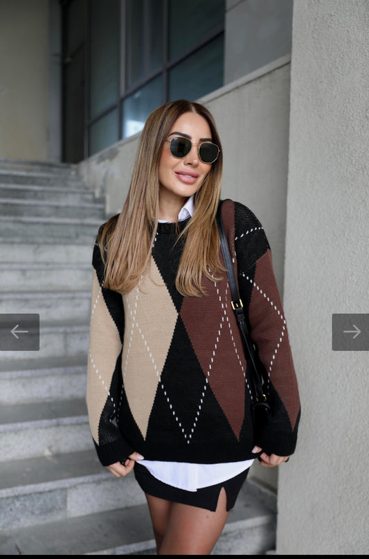 Pull en maille jacquard