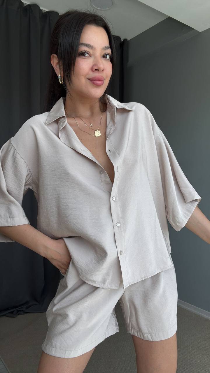 Ensemble lin detente - beige