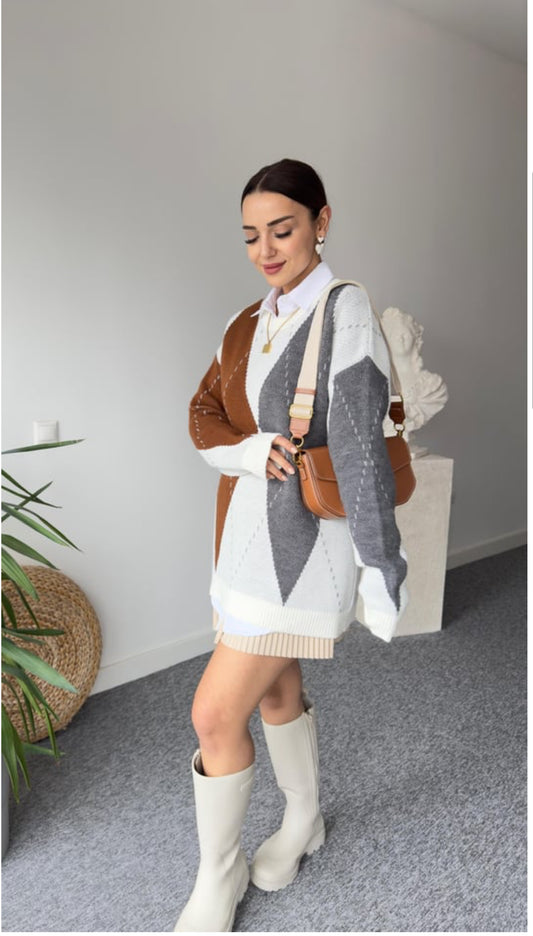 Pull en maille jacquard