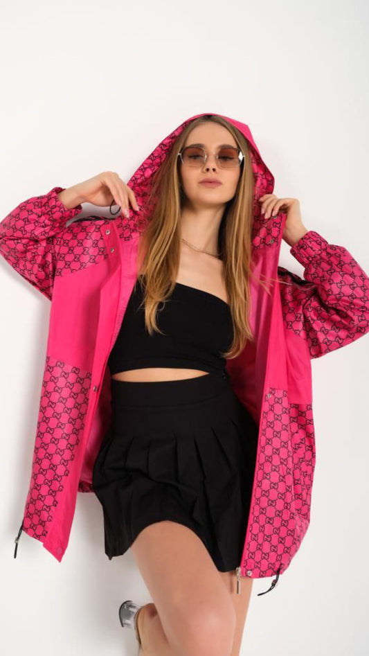 Veste imperméable fuchsia