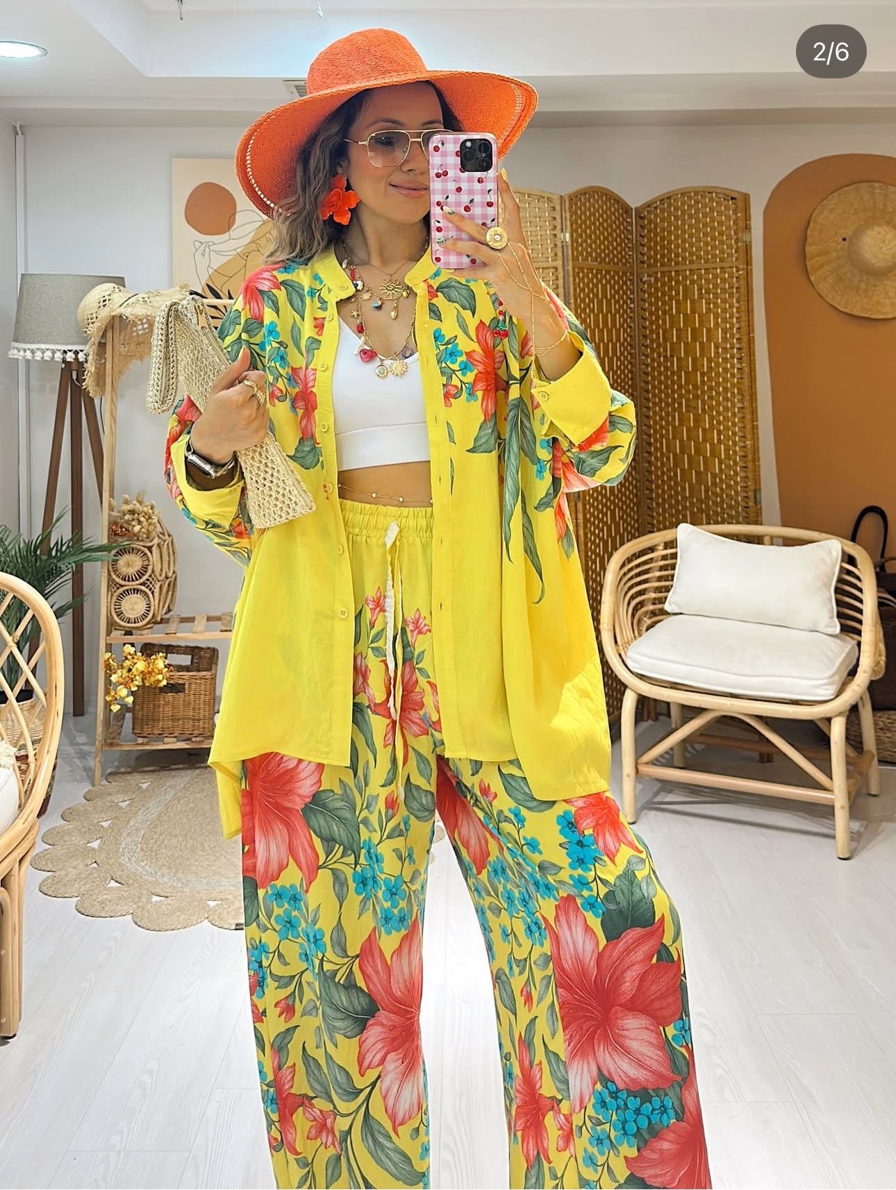 Ensemble “Tropic Vibes” – Chemise & pantalon fleuris