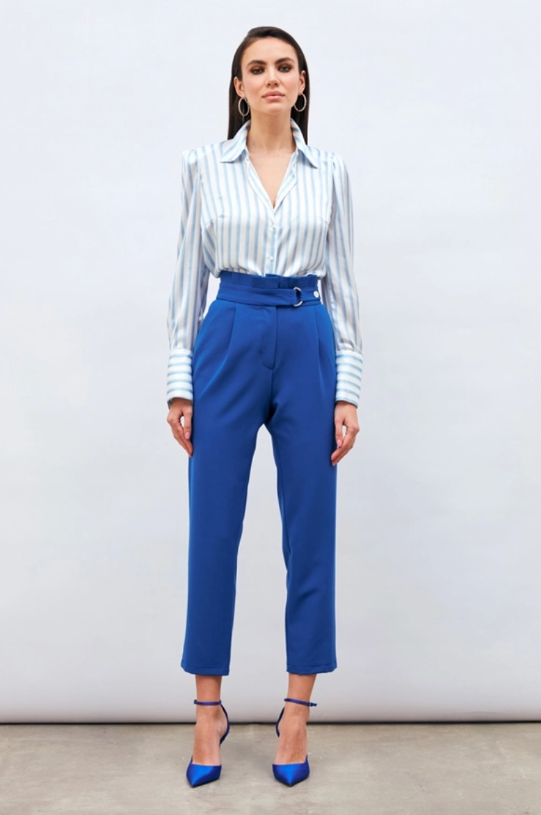 Pantalon Bleu avec ceinture