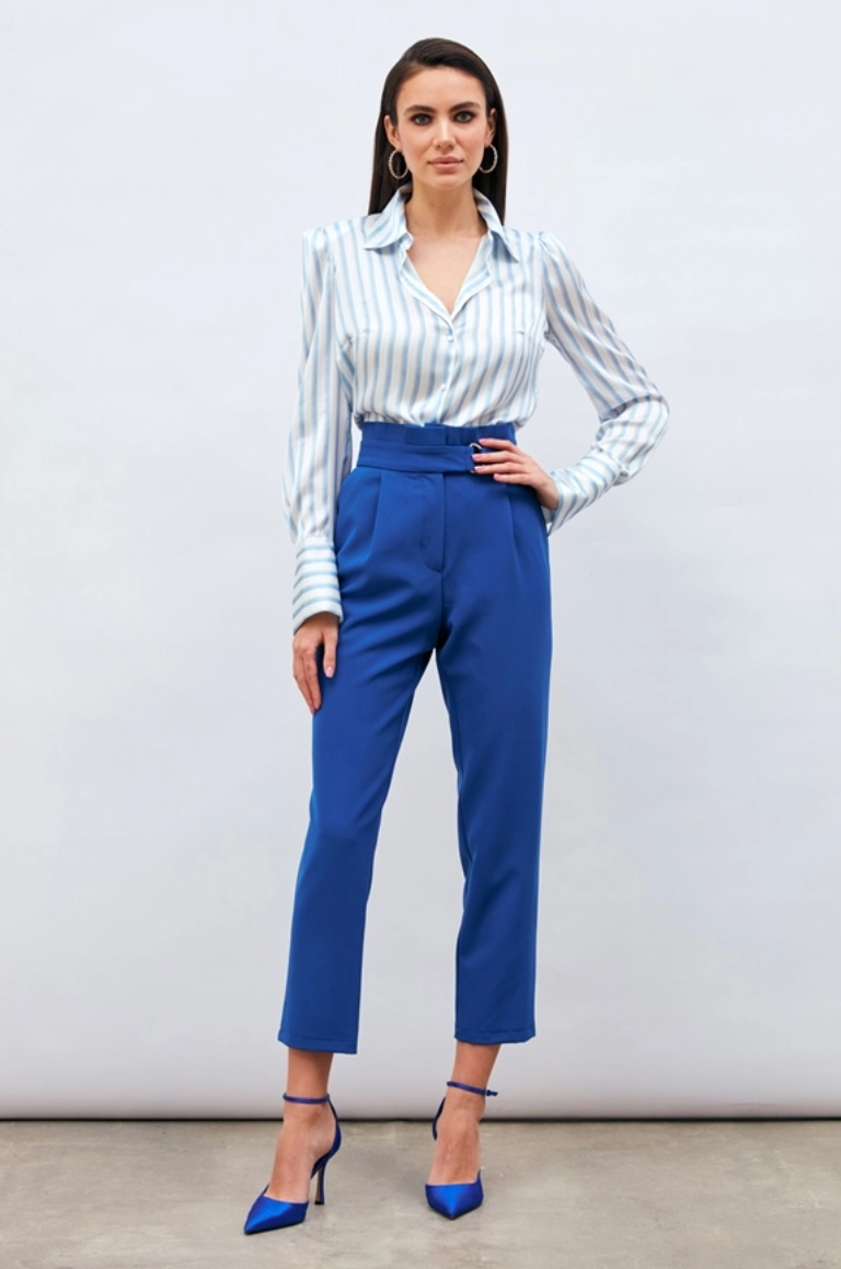 Pantalon Bleu avec ceinture