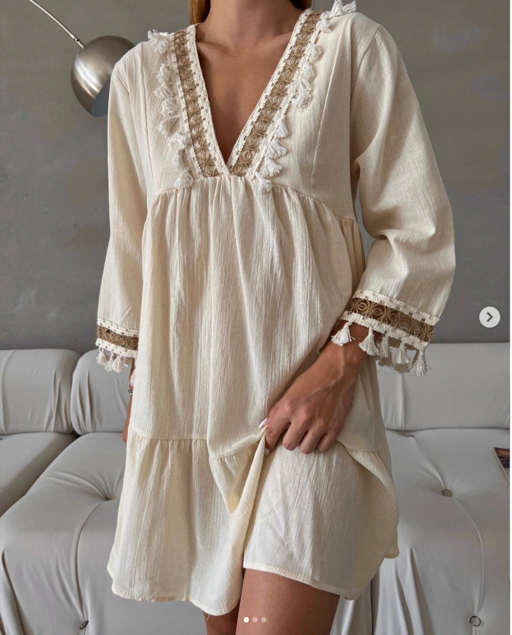 Robe mi longue demi manche