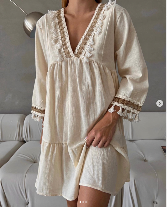 Robe mi longue demi manche