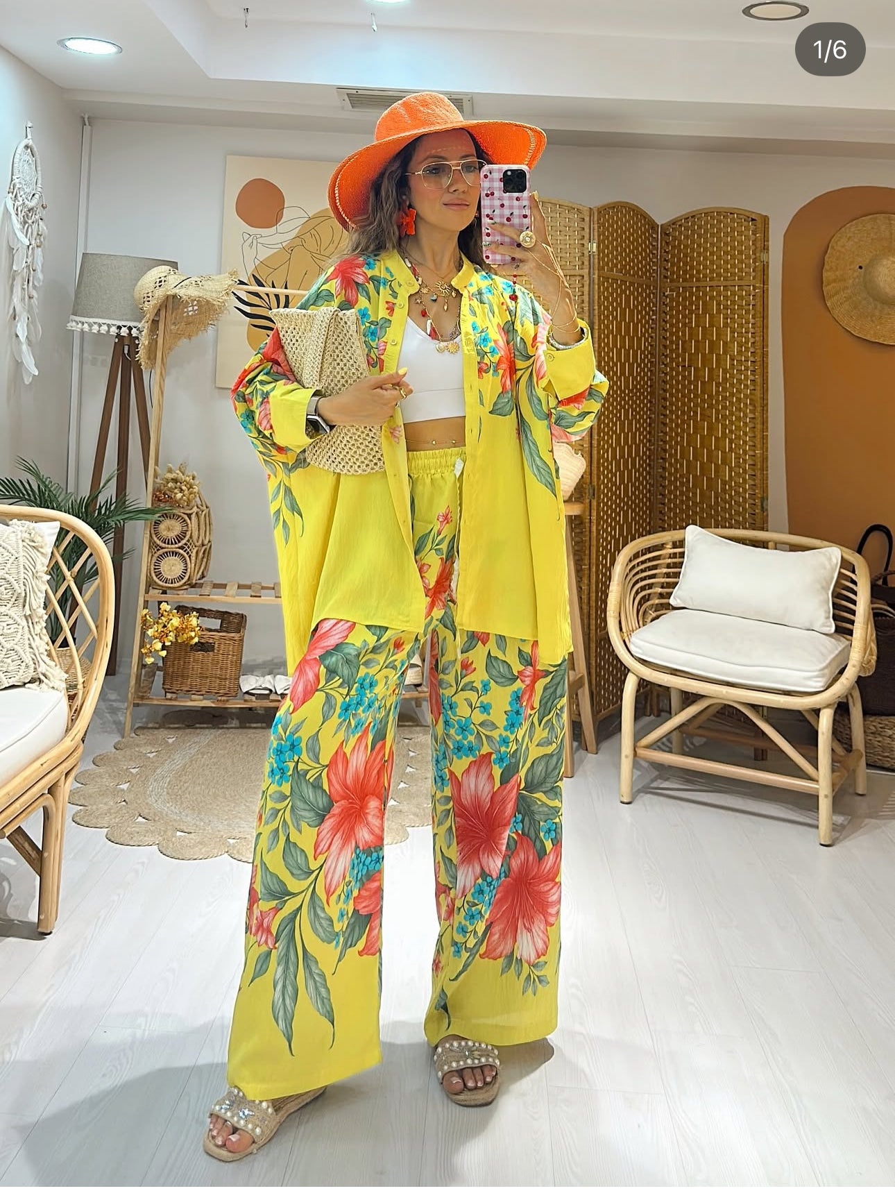 Ensemble “Tropic Vibes” – Chemise & pantalon fleuris