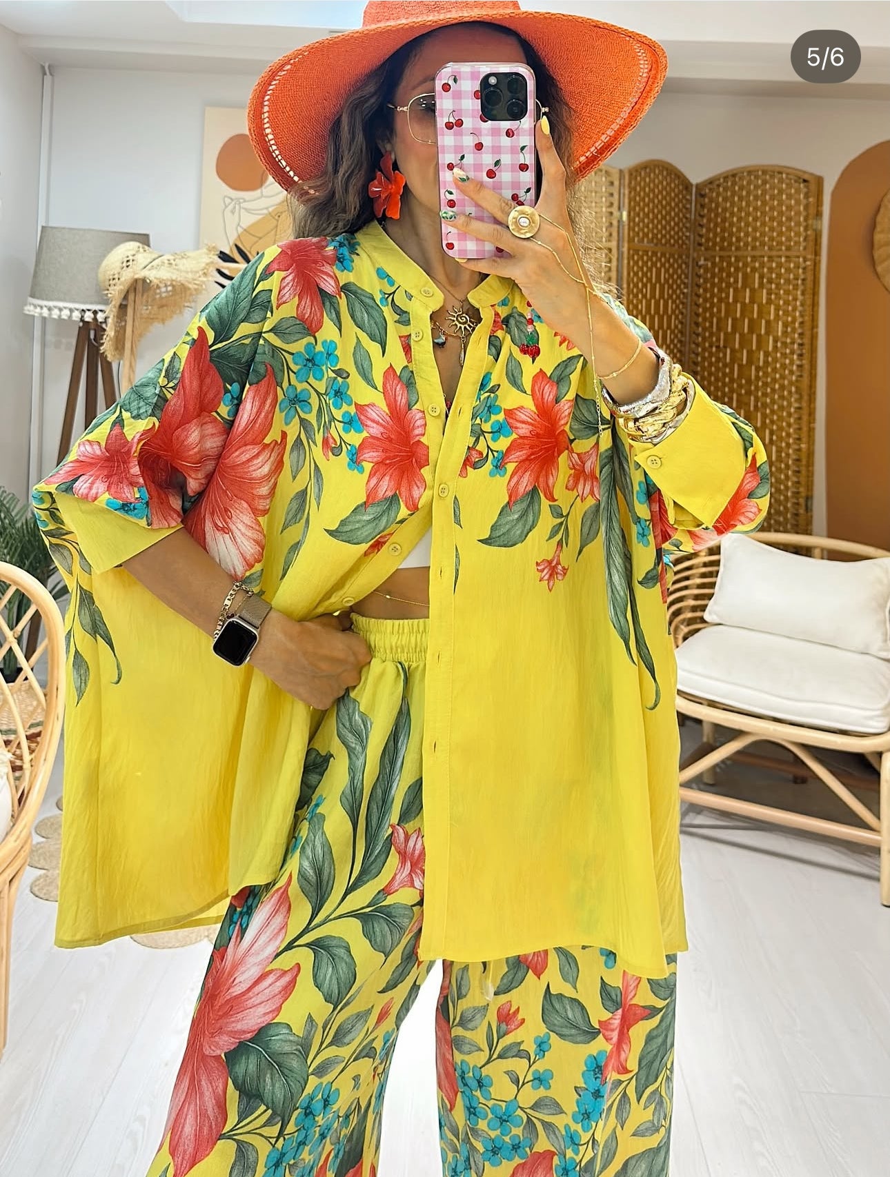 Ensemble “Tropic Vibes” – Chemise & pantalon fleuris