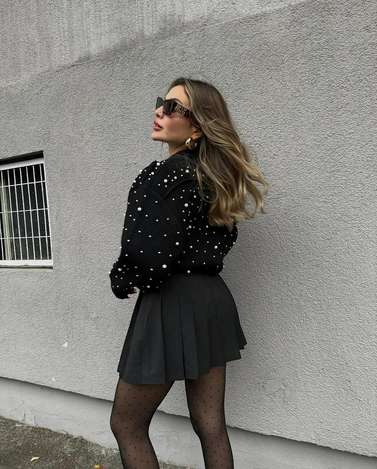 Cardigan Noir avec Strass