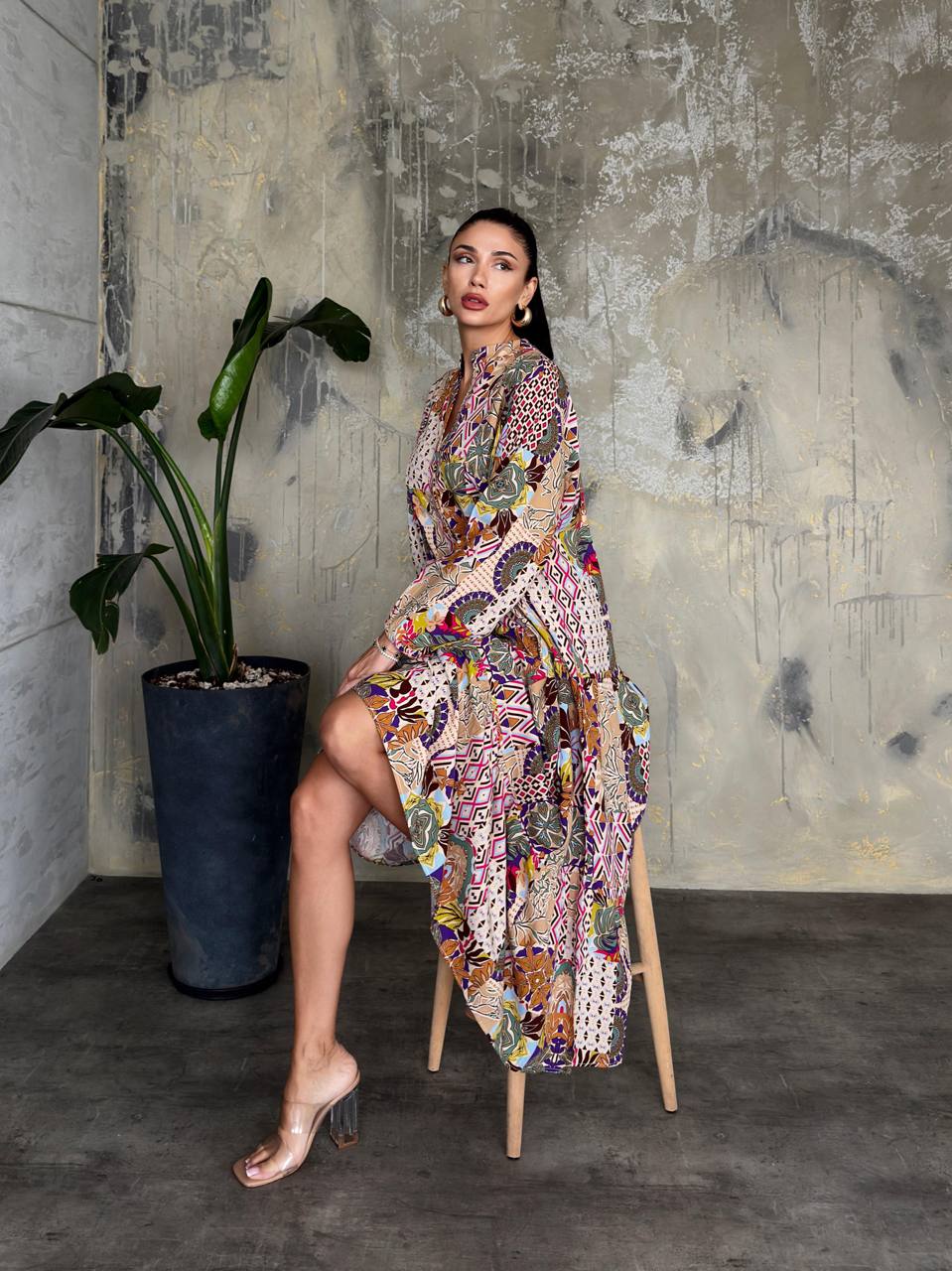 Robe Longue à motifs imprimés
