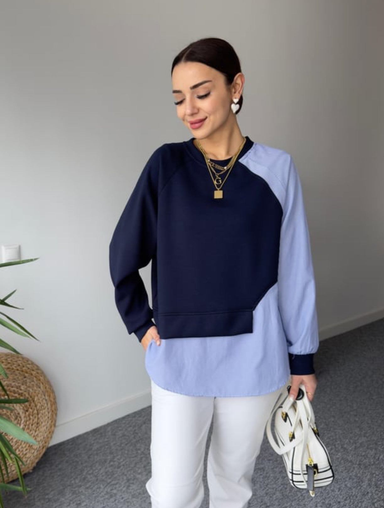 Sweat design bicolore