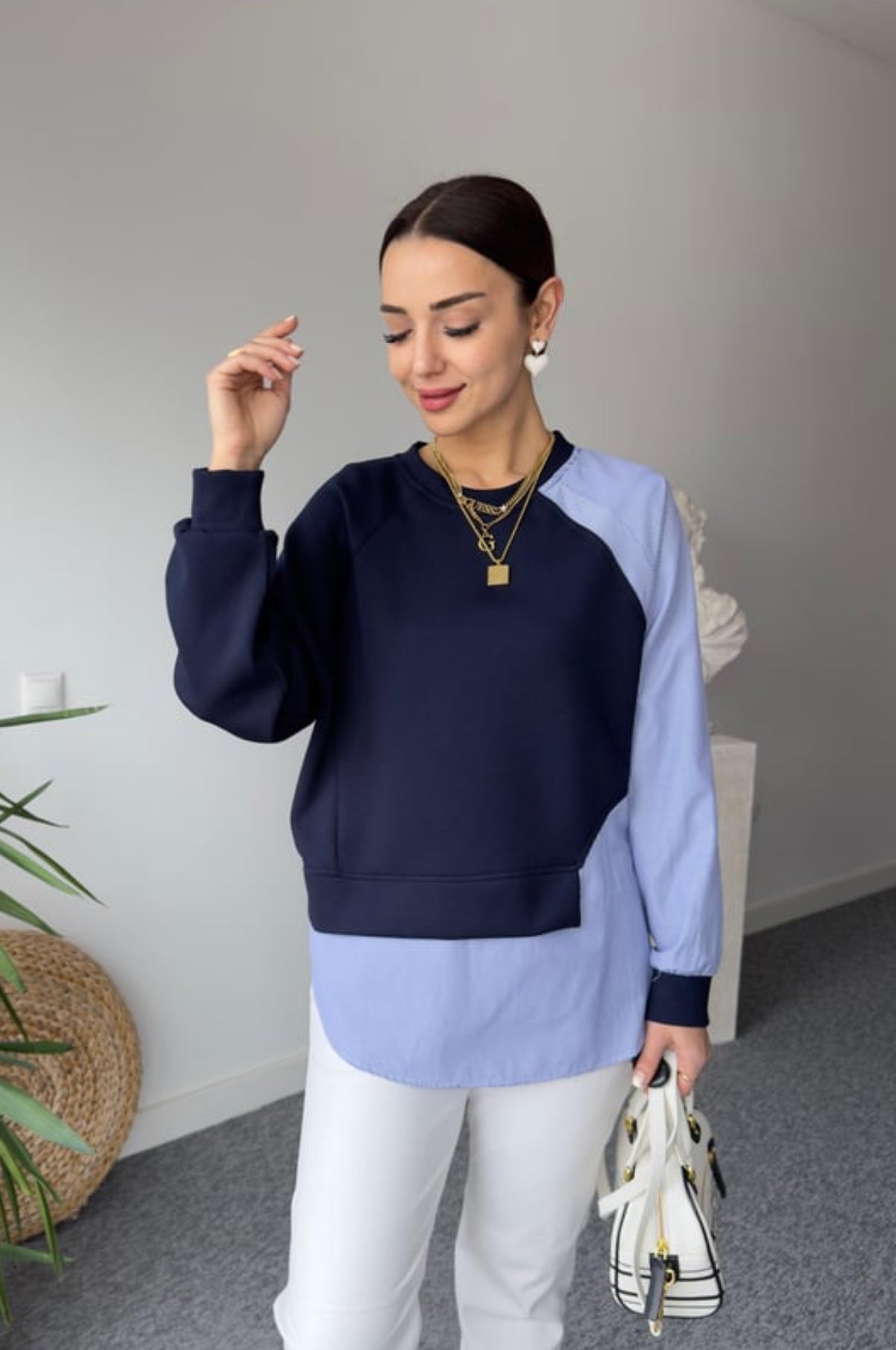 Sweat design bicolore