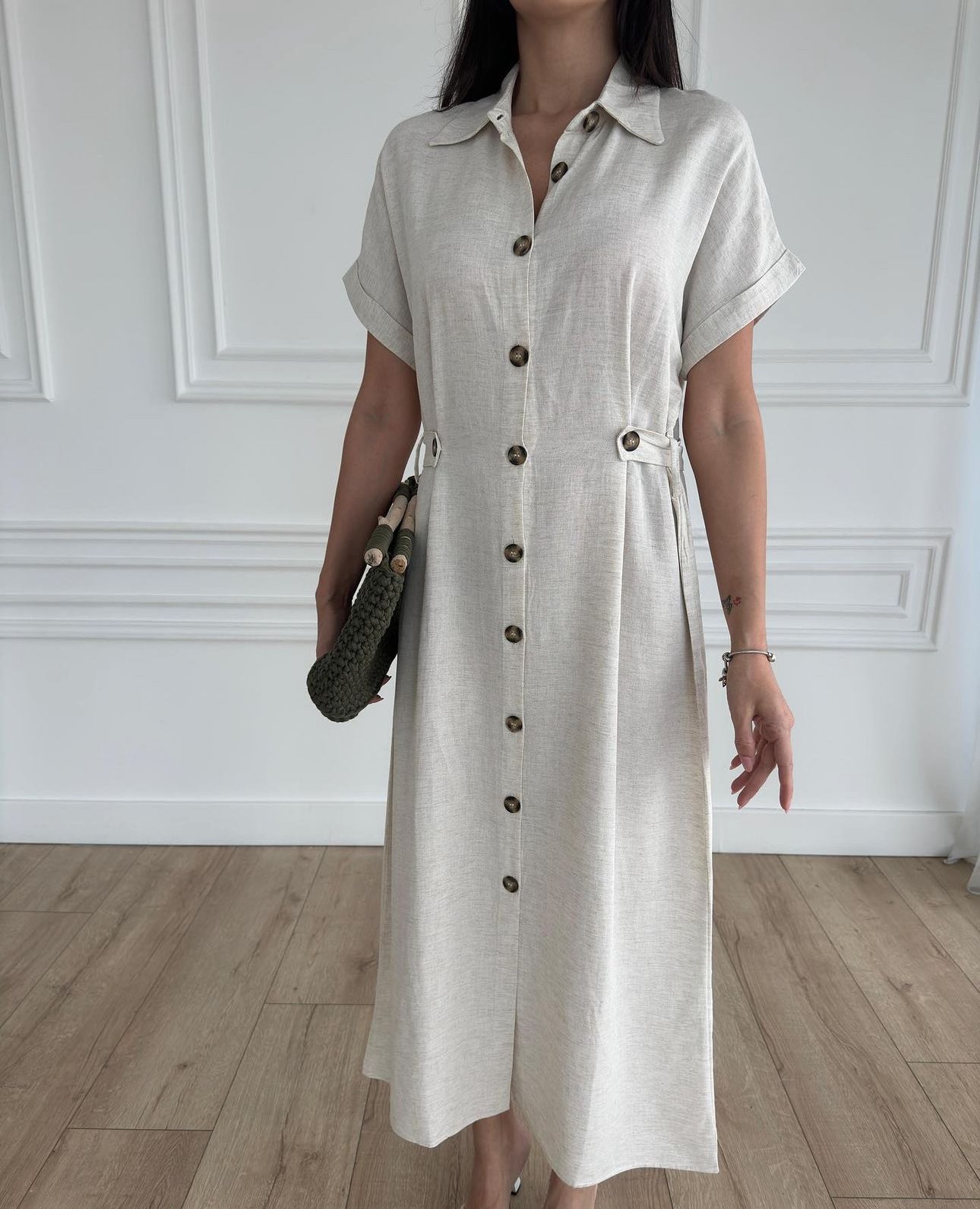 Robe longue en lin