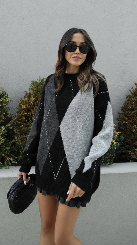 Pull en maille jacquard