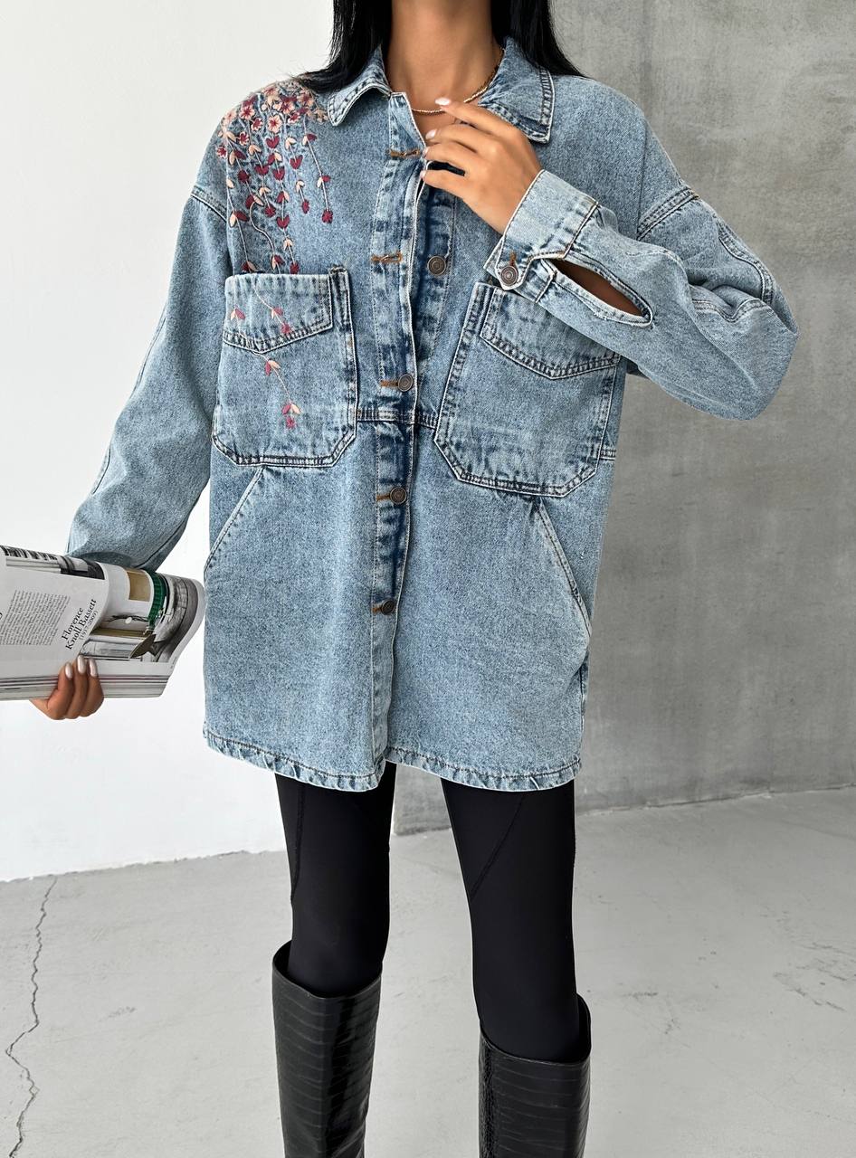 Veste en Jean avec strass