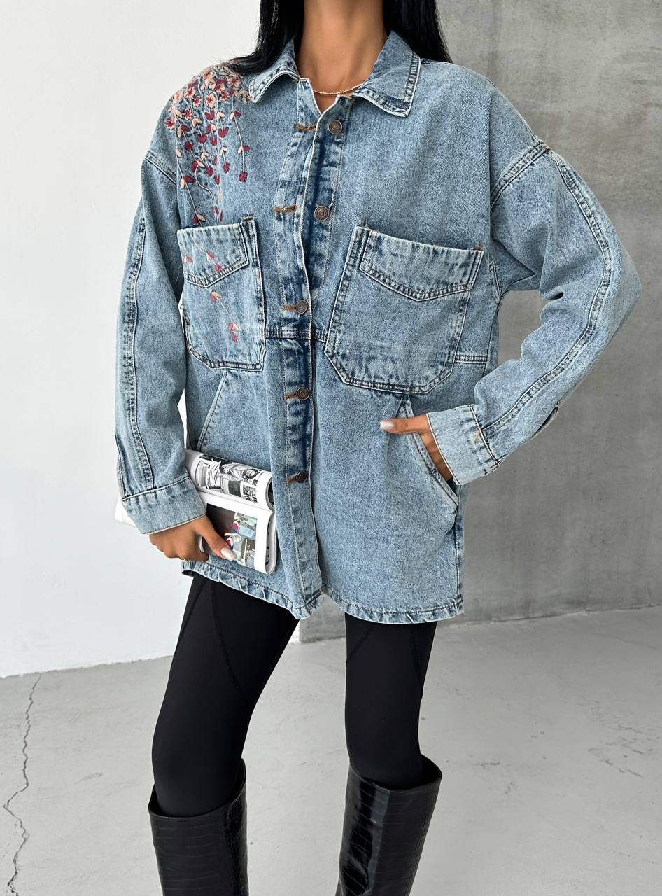 Veste en Jean avec strass