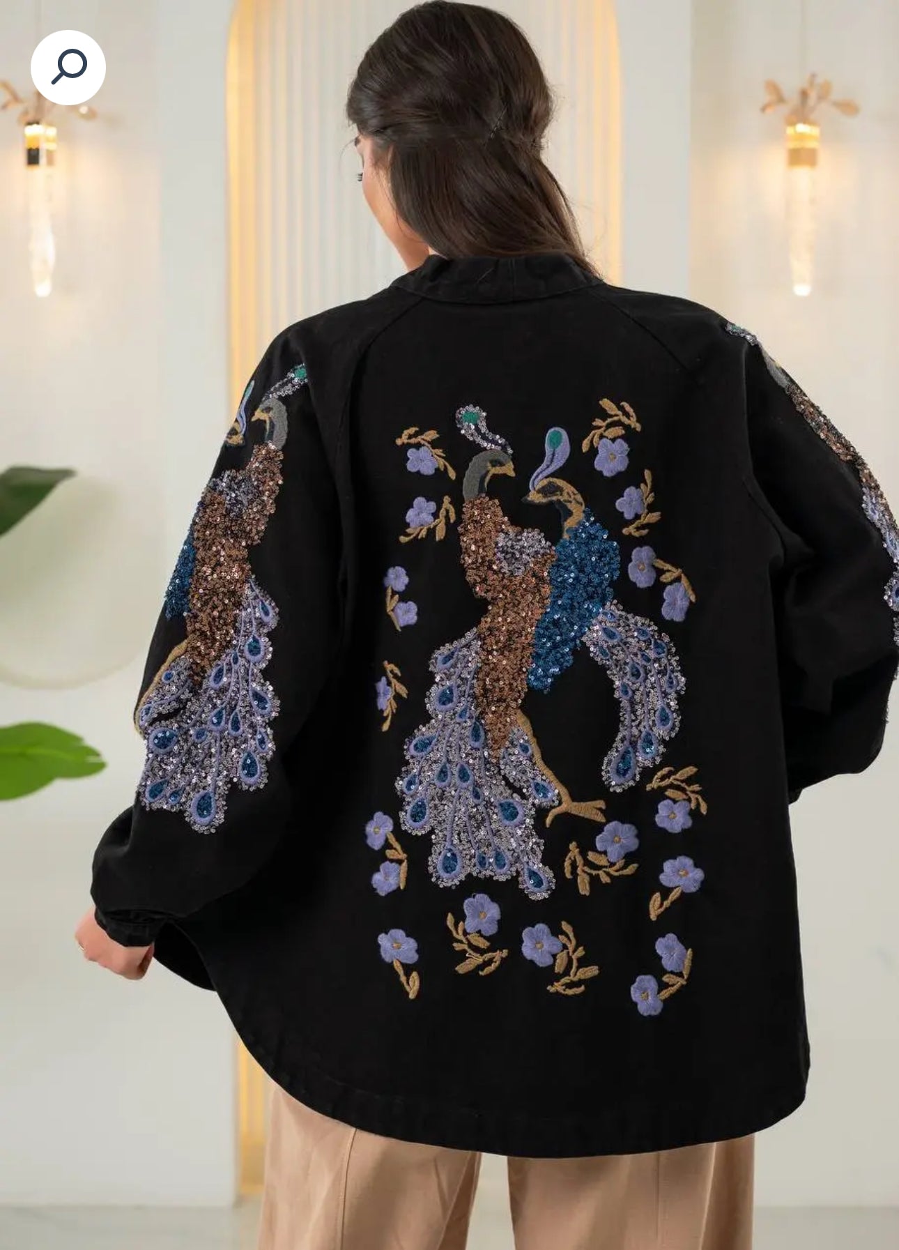 Kimono bohème à broderie