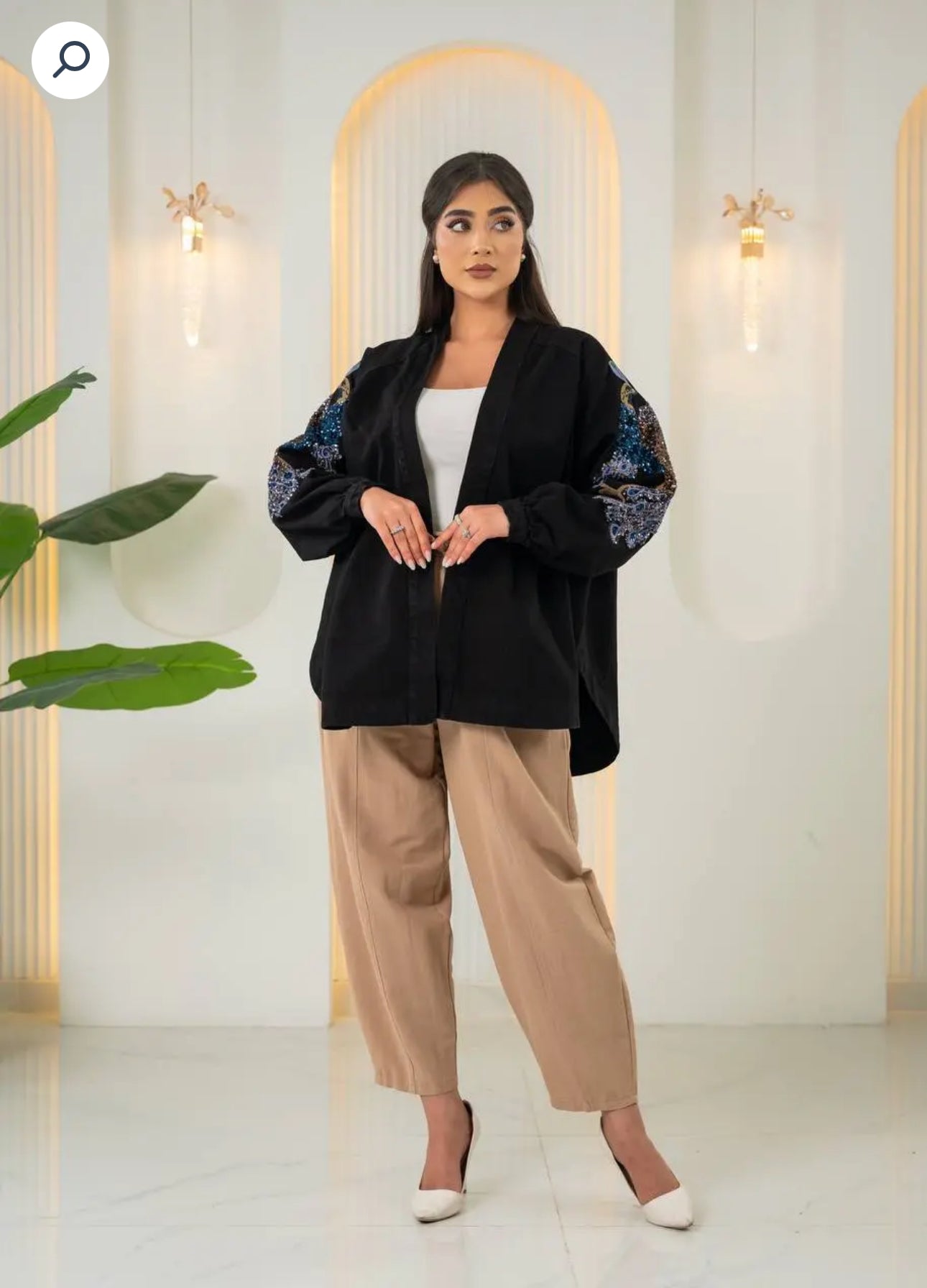 Kimono bohème à broderie