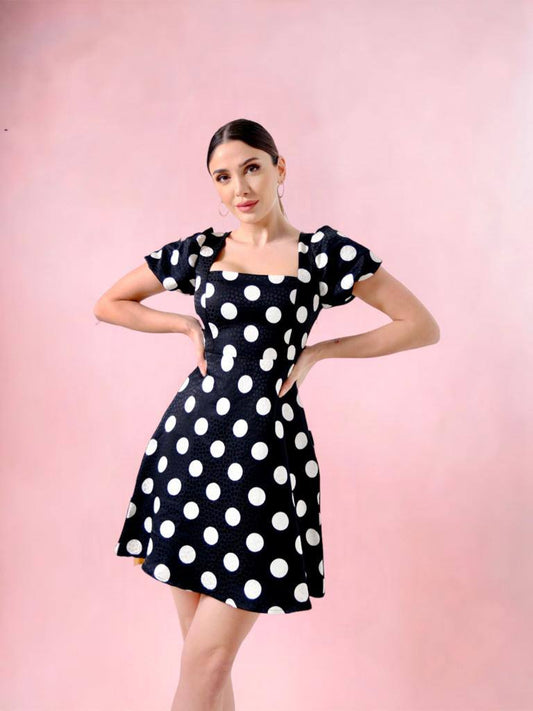 Robe courte à motifs