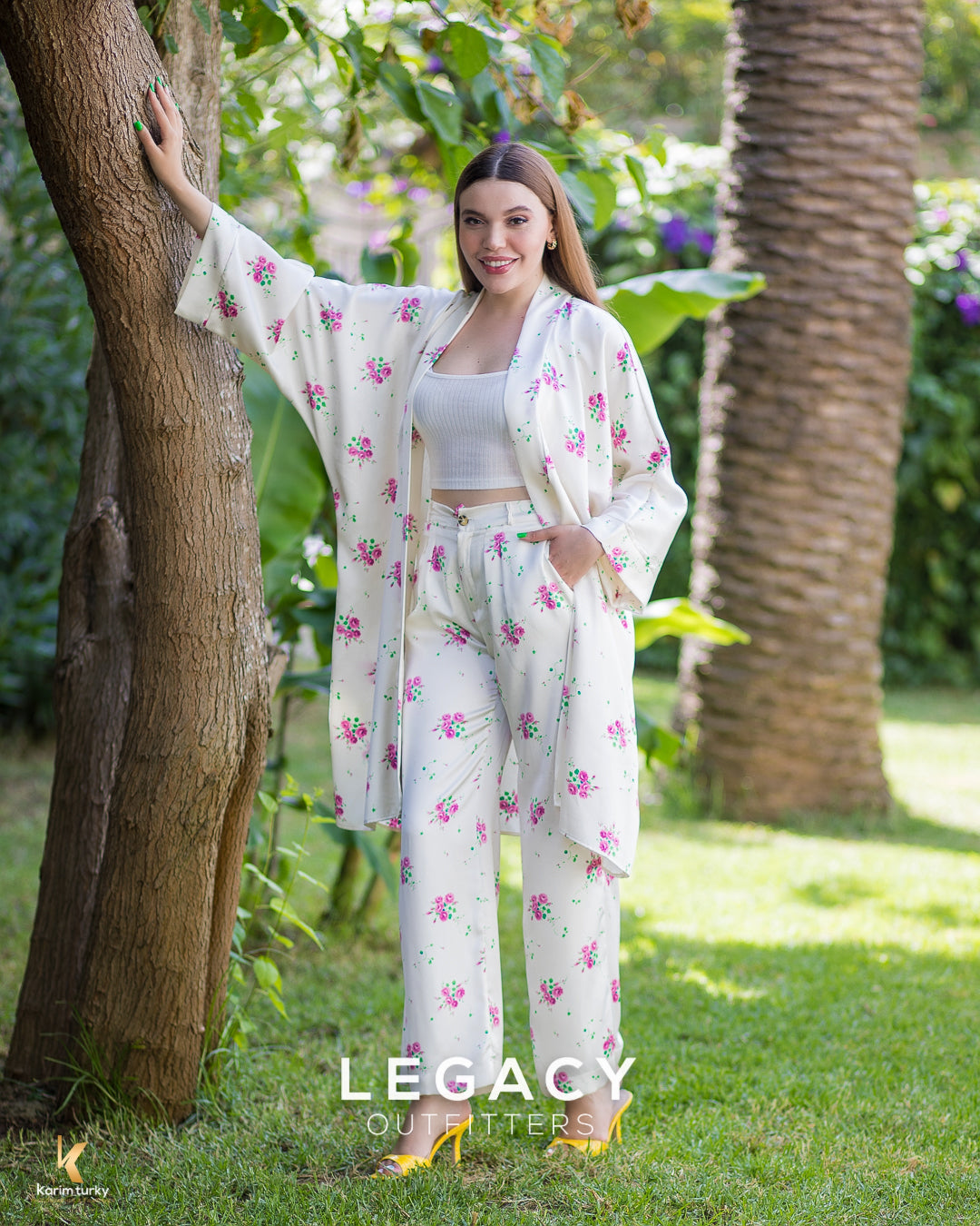 Set Kimono rosabelle satiné léger et chic