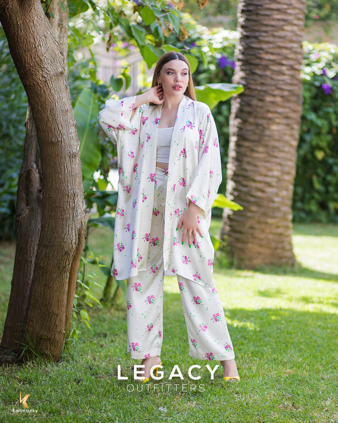 Set Kimono rosabelle satiné léger et chic