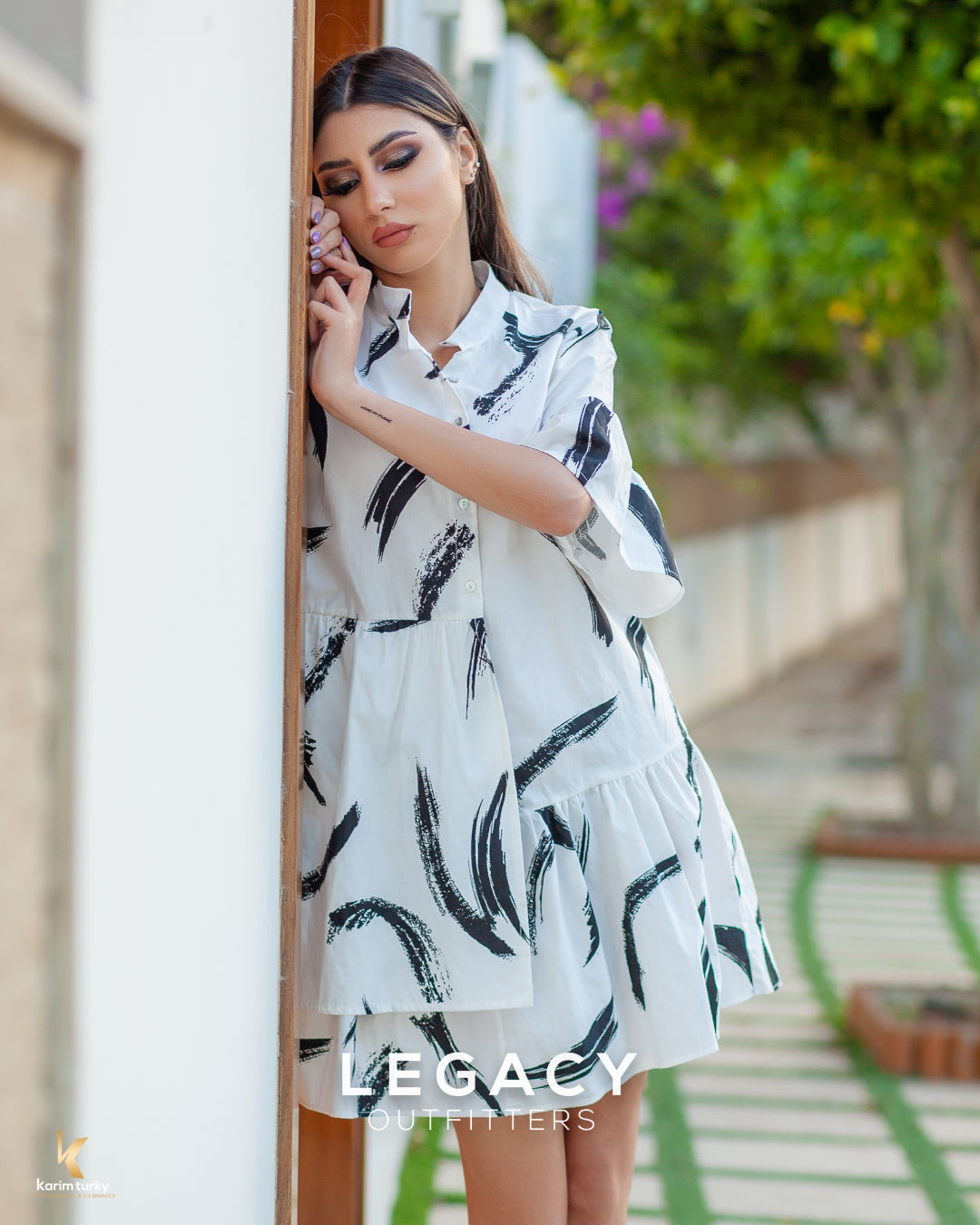 Chemise en popeline avec pli